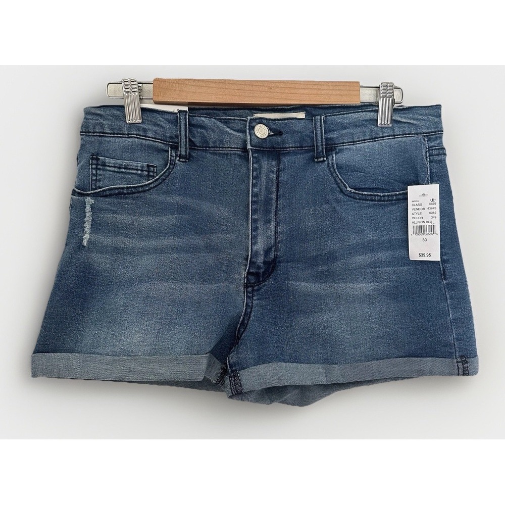 PacSun The Shortie Denim Shorts Womens Size 30 Blue Medium Wash Stretch NWT